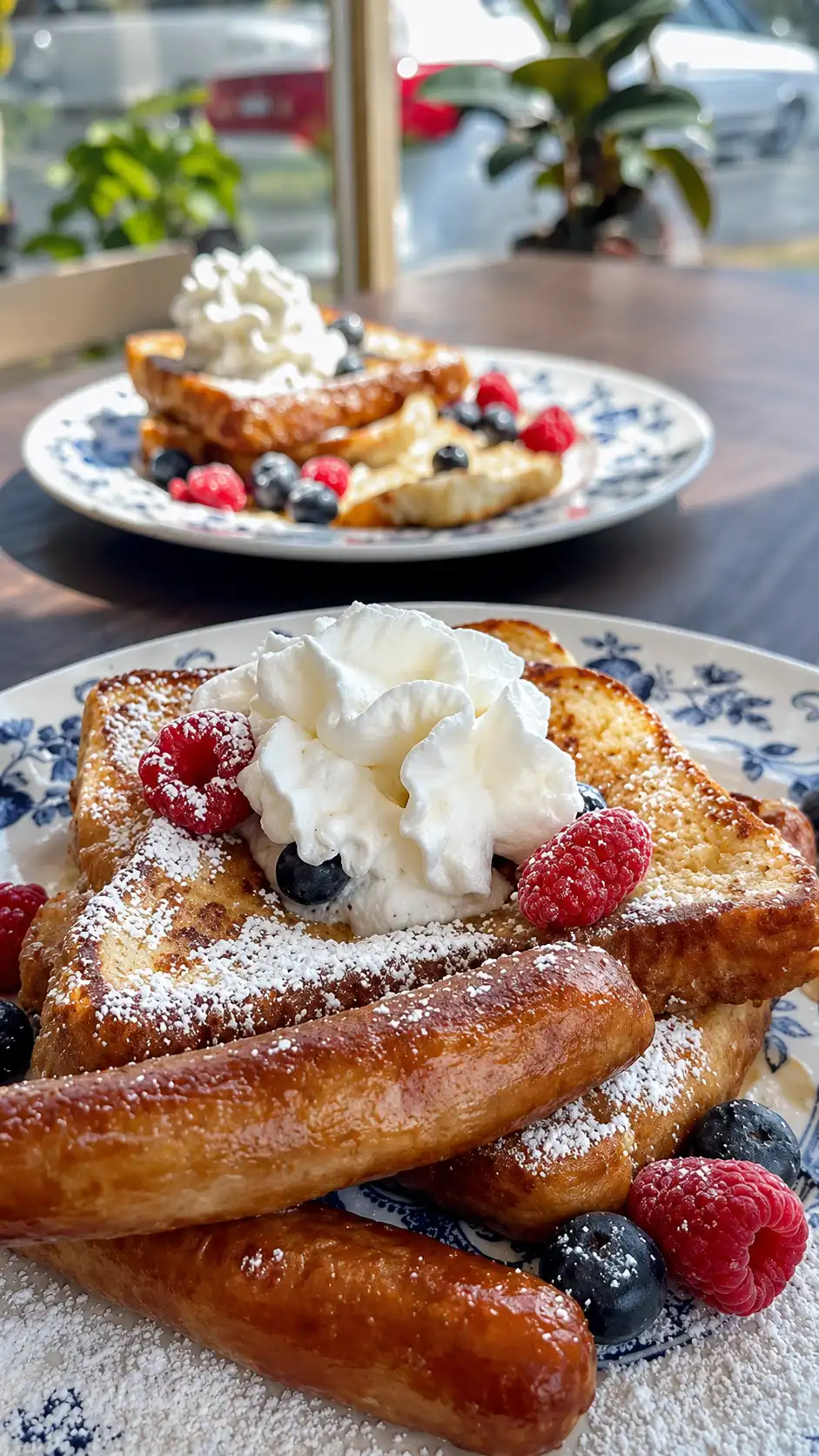 French toast breakfast stack