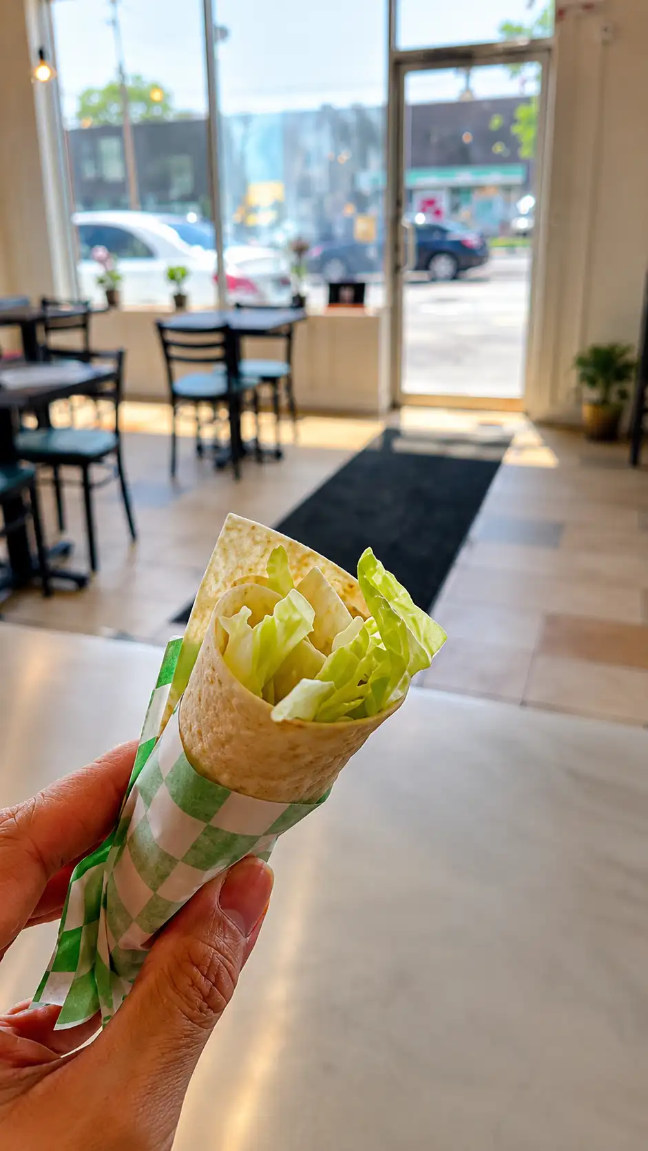 Fresh wrap in hand