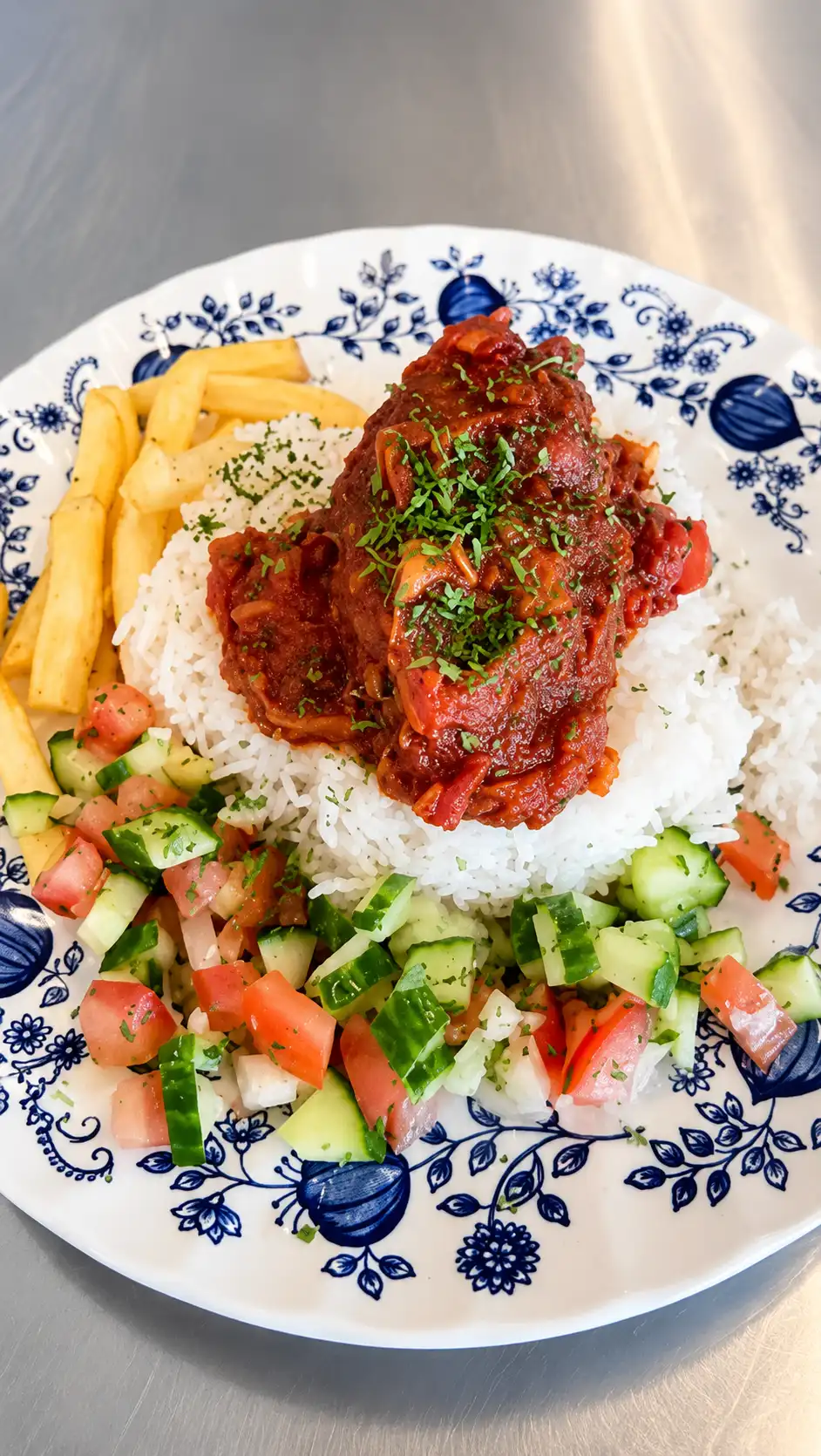 Red sauce rice plate