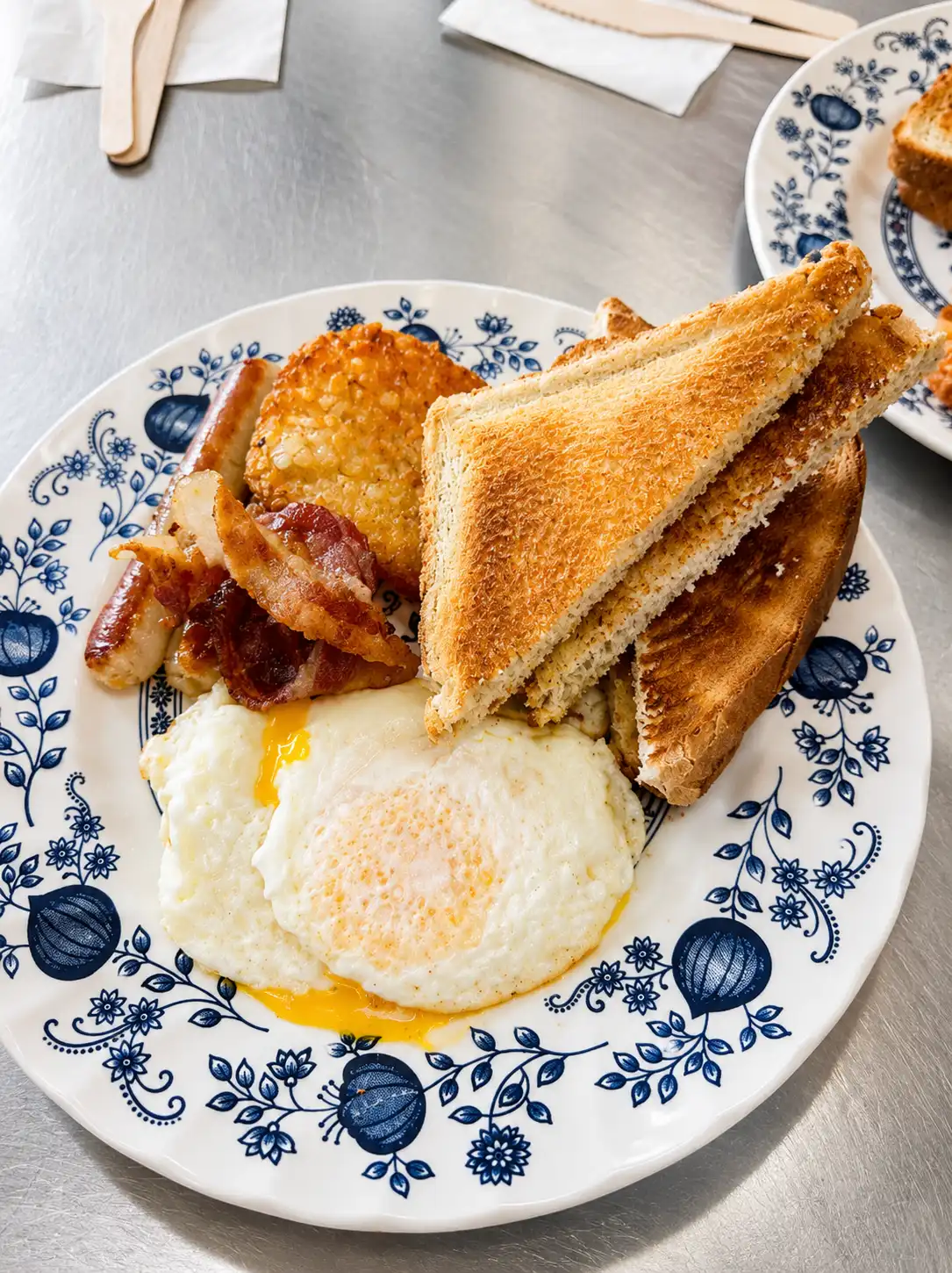 Fried breakfast plate