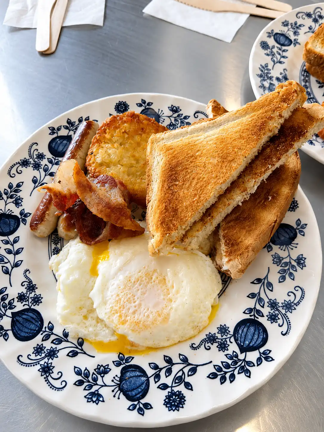 Toasted sandwich breakfast plate