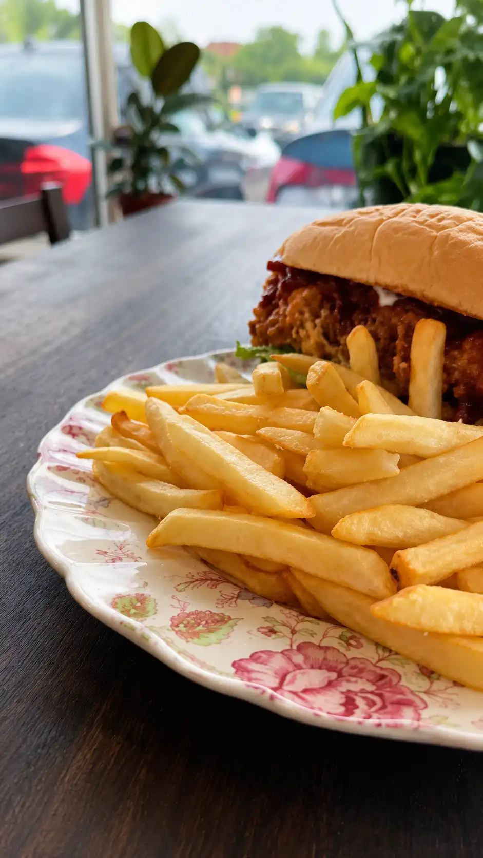 Burger and fries combo